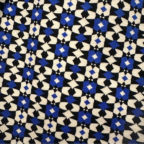 Maeve Anthropologie Pull On Bootcut Pants Geometric Womens Size Small Blue Motif - Picture 5 of 10